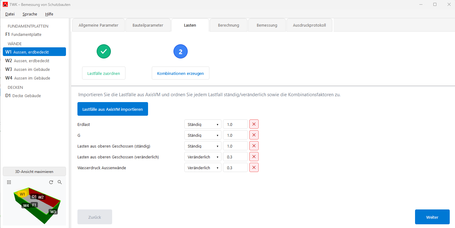Screenshot: Lastfälle zuordnen