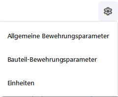 Screenshot: Zahnrad Bauteil-Bewehrungsparameter