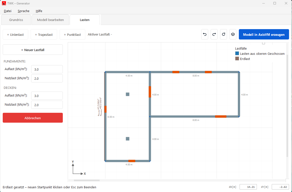 Screenshot: AxisVM-Modell erzeugen